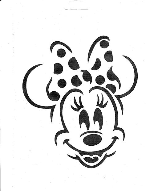 Printable Minnie Mouse Pumpkin Stencil